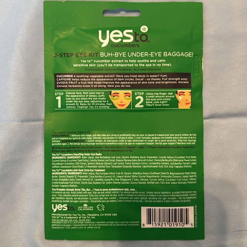 Yes To Cucumbers 2-Step Eye Kit - Picture 3 of 3